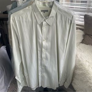 Ted Baker Striped Button-Up (green)